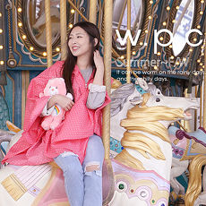 【w.p.c】垂墜斗篷款。時尚雨衣/風衣(R1004)_桃紅點點