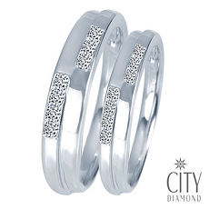 City Diamond『微醺秋意』對戒(白K金)(預購)