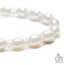 City Diamond引雅 天然珍珠水晶手鍊(PB00063)