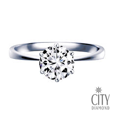 City Diamond『經典六爪』50分鑽石戒指/求婚戒指/鑽戒(預購)#9.5