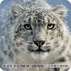 【摩達客】(預購)美國進口The Mountain 雪中豹 純棉環保短袖T恤(10416045030a)
