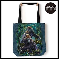 【摩達客】(預購) 美國The Mountain 叢林大猩猩 藝術環保托特包