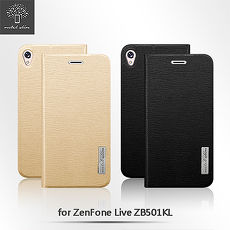 Metal-Slim ASUS ZenFone Live (ZB501KL) 流星紋TPU站立皮套璀璨金