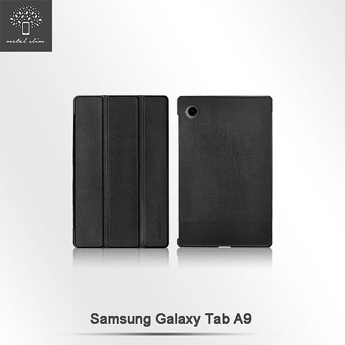 Metal-Slim Samsung Galaxy Tab A9 SM-X110/SM-X115 高仿小牛皮三折站立磁吸皮套