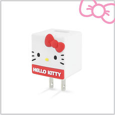 Hello Kitty 立體QQ 1A 輕巧USB充電器 KT-CR04R 玫瑰紅