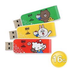 Apacer宇瞻AH334 Kitty X Line派對聯名碟 16GB 三入組