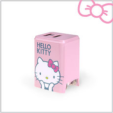 Hello Kitty 2.4A隱藏式雙孔USB充電器_KT-AC240