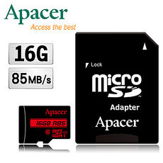 Apacer宇瞻 16GB MicroSDHC UHS-I Class10記憶卡85MB/s