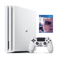 SONY PS4 Pro主機CUH-7117系列1TB-白+底特律:變人(Detroit: Become Human)–中英文合版