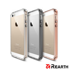 Rearth Apple iPhone 5s/SE (Ringke Fusion) 高質感保護殼(贈送保護貼)透黑