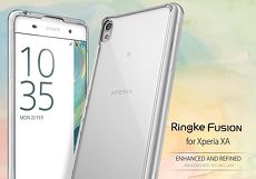 Rearth Sony Xperia XA (Ringke Fusion)高質感保護殼透黑