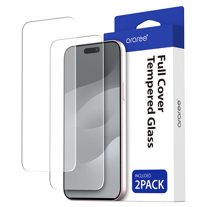 Araree Apple iPhone 15 系列 強化玻璃螢幕保護貼(2片裝)iPhone15+/15 Pro Max