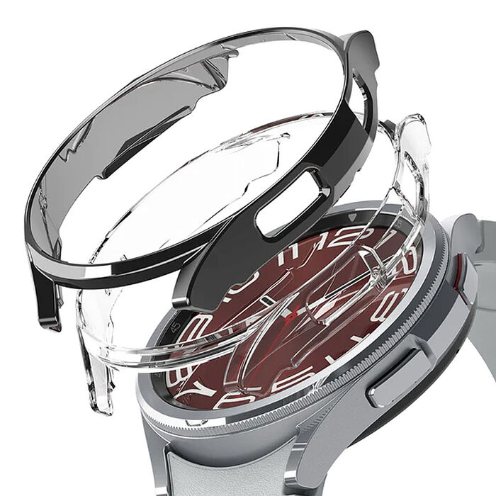 Rearth Ringke 三星 Galaxy Watch 6 Classic (43/47mm) 手錶輕薄保護套47mm 1透1亮灰