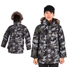 【THE NORTH FACE】男HV550 FILL羽絨外套-防風 保暖 迷彩灰