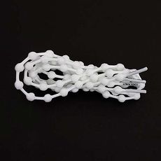 【COOLKNOT】免綁彈性豆豆鞋帶75CM-路跑 馬拉松 慢跑 懶人鞋帶 白