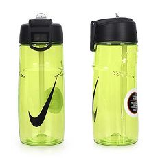 【NIKE】T1 訓練水壺 16OZ-附吸管 運動水壺 慢跑 路跑 單車 自行車 綠黑