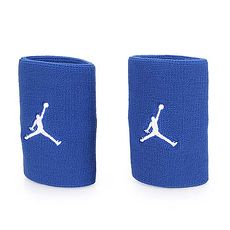 【NIKE】JORDAN JUMPMAN單色腕帶-飛人喬登 籃球 NBA 護腕 一雙入 藍白F