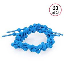 【COOLKNOT】免綁彈性豆豆鞋帶60CM-舒適款 慢跑 配件 馬拉松 懶人鞋帶 藍