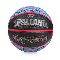 【SPALDING】SGT-RUBBER 籃球-戶外 運動 7號球 斯伯丁 黑藍紅F