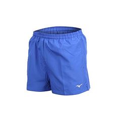 【MIZUNO】男路跑短褲-慢跑 健身 訓練 三分褲 美津濃 藍白