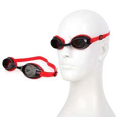 【SPEEDO】成人基礎型泳鏡 JET-抗UV 游泳 蛙鏡 紅黑F