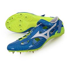 【MIZUNO】CHRONO INX 9 日製男田徑釘鞋-競賽 短距離 美津濃 藍白螢光綠