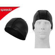 【SPEEDO】成人合成泳帽ULTRAPACE-游泳 蛙鏡 黑