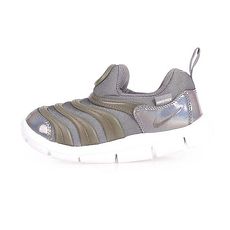 【NIKE】DYNAMO FREE SE-TD 男小童毛毛蟲鞋-慢跑 童鞋 深灰白