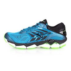 【MIZUNO】WAVE HORIZON 2 男慢跑鞋-路跑 美津濃 湖水藍黑