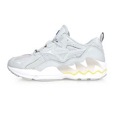 【MIZUNO】WAVE RIDER 1 男1906系列休閒慢跑鞋-美津濃 灰白黃