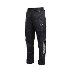 【MIZUNO】男防風保暖長褲-慢跑 路跑 美津濃 防潑水 黑白
