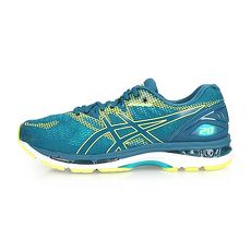 【ASICS】GEL-NIMBUS 20 男慢跑鞋-亞瑟士 路跑 藍綠螢光黃