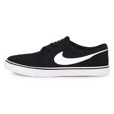 【NIKE】SB PORTMORE II SOLAR CNVS男休閒鞋-滑板 白黑