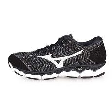 【MIZUNO】WAVEKNIT S1 男慢跑鞋-路跑 美津濃 黑麻花灰白