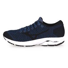 【MIZUNO】WAVEKNIT R2 男慢跑鞋-路跑 美津濃 丈青黑