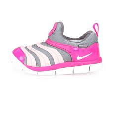 【NIKE】DYNAMO FREE-TD女小童運動鞋-毛毛蟲鞋 慢跑 童鞋 灰白粉
