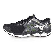 【MIZUNO】WAVE HORIZON 3 男慢跑鞋-路跑 美津濃 黑銀黃