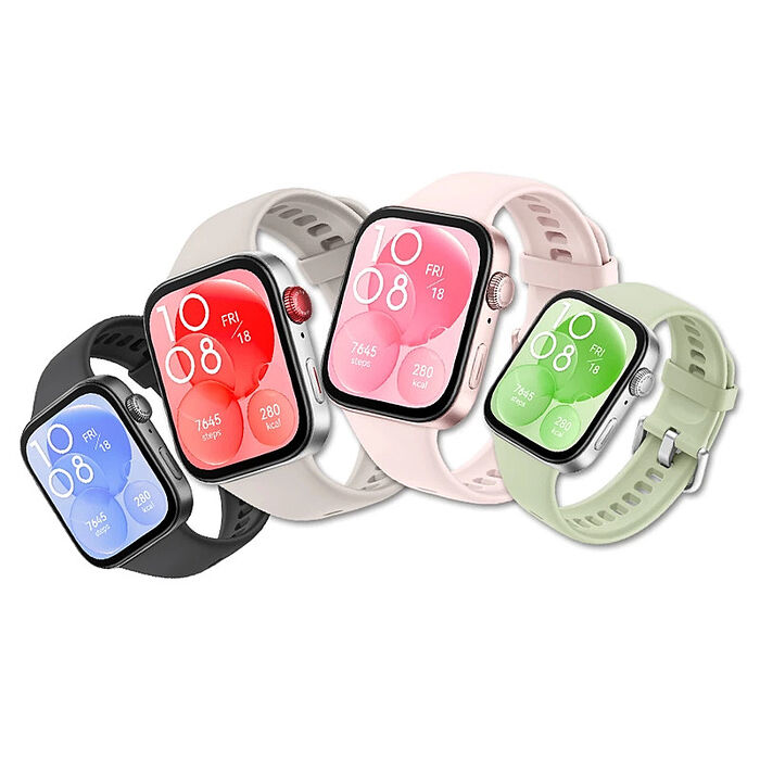 HUAWEI 華為 Watch Fit3 1.82吋智慧手錶 氟橡膠錶帶款幻夜黑