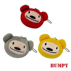【Mini Beanie】BUMPY 造型吊飾 灰/紅/黃 +【經典卡通人物】超細纖維手機擦拭袋(隨機)