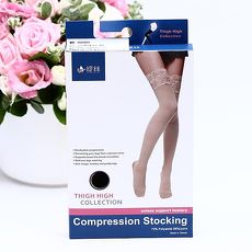 【TISI緹絲】200D 蕾絲漸進式壓力大腿襪 (1組3雙)萊卡膚色XL