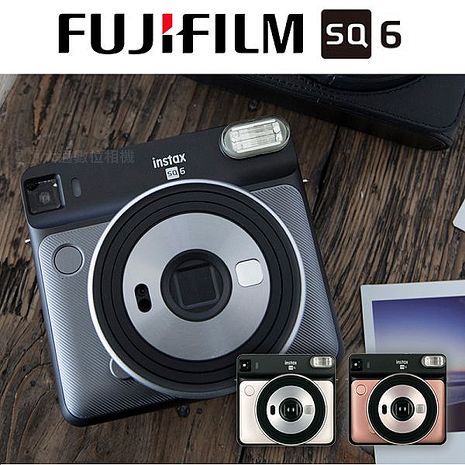 富士 FUJIFILM instax square SQ6 復古拍立得 方形相紙 公司貨黑色