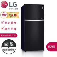 獨家好禮贈【LG樂金】 Smart 525L 變頻上下門冰箱 / 曜石黑 (GN-HL567GB)(含基本安裝)