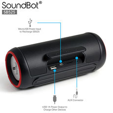 美國聲霸SoundBot SB525 藍牙4.0 攜帶式喇叭 + 行動電源