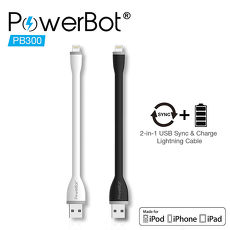 美國聲霸PowerBot PB300 Apple Lightning 8Pin MFI 蘋果認證快速充電線 2.4A for iPhone 5/5s/5+/6/6s/6+