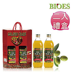 【囍瑞 BIOES】冷壓特級100% 橄欖油伴手禮(1000ml - 禮盒裝2入)