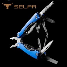 【韓國SELPA】 11合一多功能萬用工具組/鉗子/一字起子/開瓶器/錐子/指甲刀/瑞士刀 (藍)