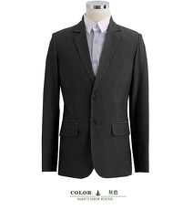 【男人幫】日型男窄版高磅數質感兩扣條紋西裝外套(C5307)