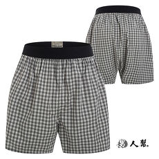 【男人幫】*透氣速乾 舒適格紋四角褲 大尺碼(Z0315)