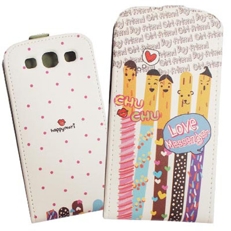 HAPPYMORI SAMSUNG GALAXY S3 巧克波奇 掀蓋式皮套