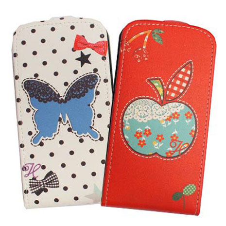 HAPPYMORI SAMSUNG GALAXY S3 可愛拼布 掀蓋式皮套 棕色